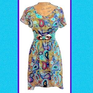 HELLO MISS BOHO DRESS WITH VINTAGE BOW BELT